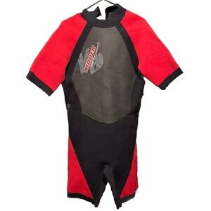 Kidder Water-sports Wetsuit Short Sleeve Red Black Swim Surf Men's XXL